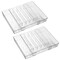 mDesign Dual Expandable 6-Section Kitchen Drawer Utensil Tray, 2 Pack, Clear